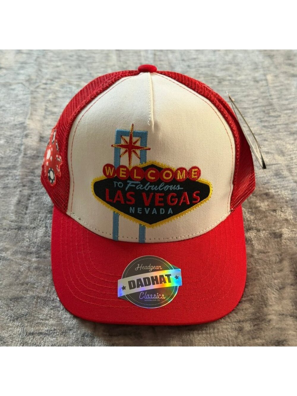 Headgear Classics Las Vegas Trucker Hat Men's OS Red White DADHAT